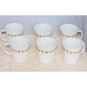 Corning Ware "Corelle" BUTTERFLY GOLD Flat Coffee Mug X-6